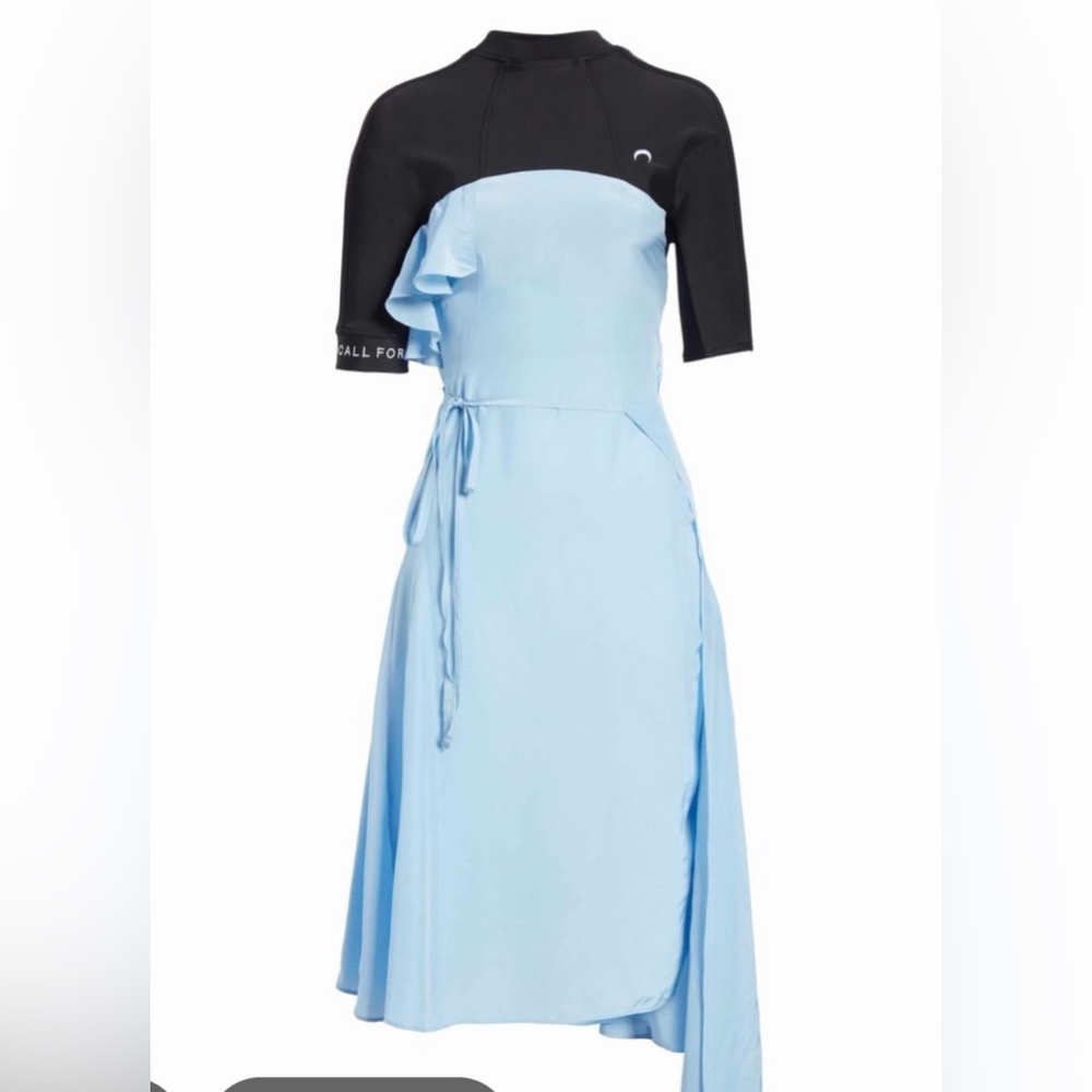 Marine Serre blue wrap dress size M